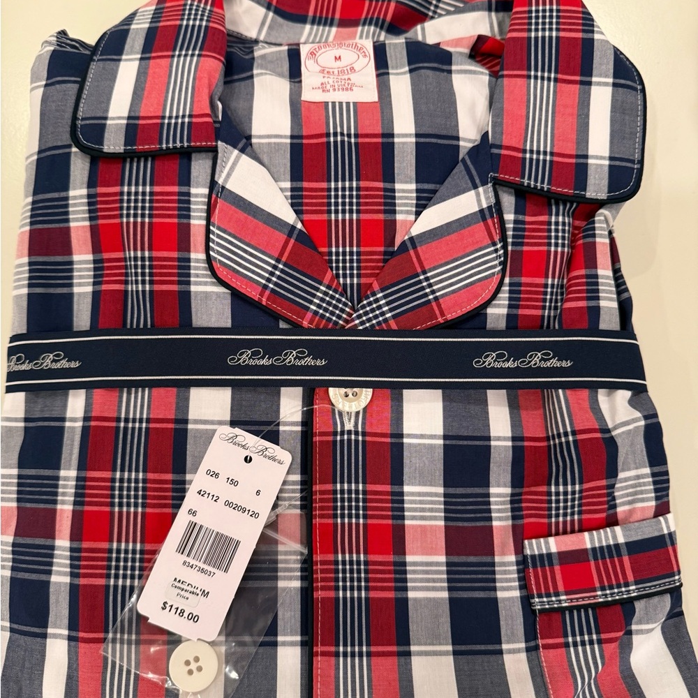 Brooks Brothers Men’s Plaid Pajama Set (M)